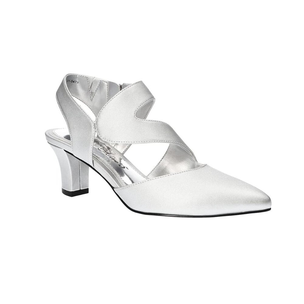 NiB Easy Street Women's Venue Pump Evening Heels Silver Size 11 M $70 RY1317